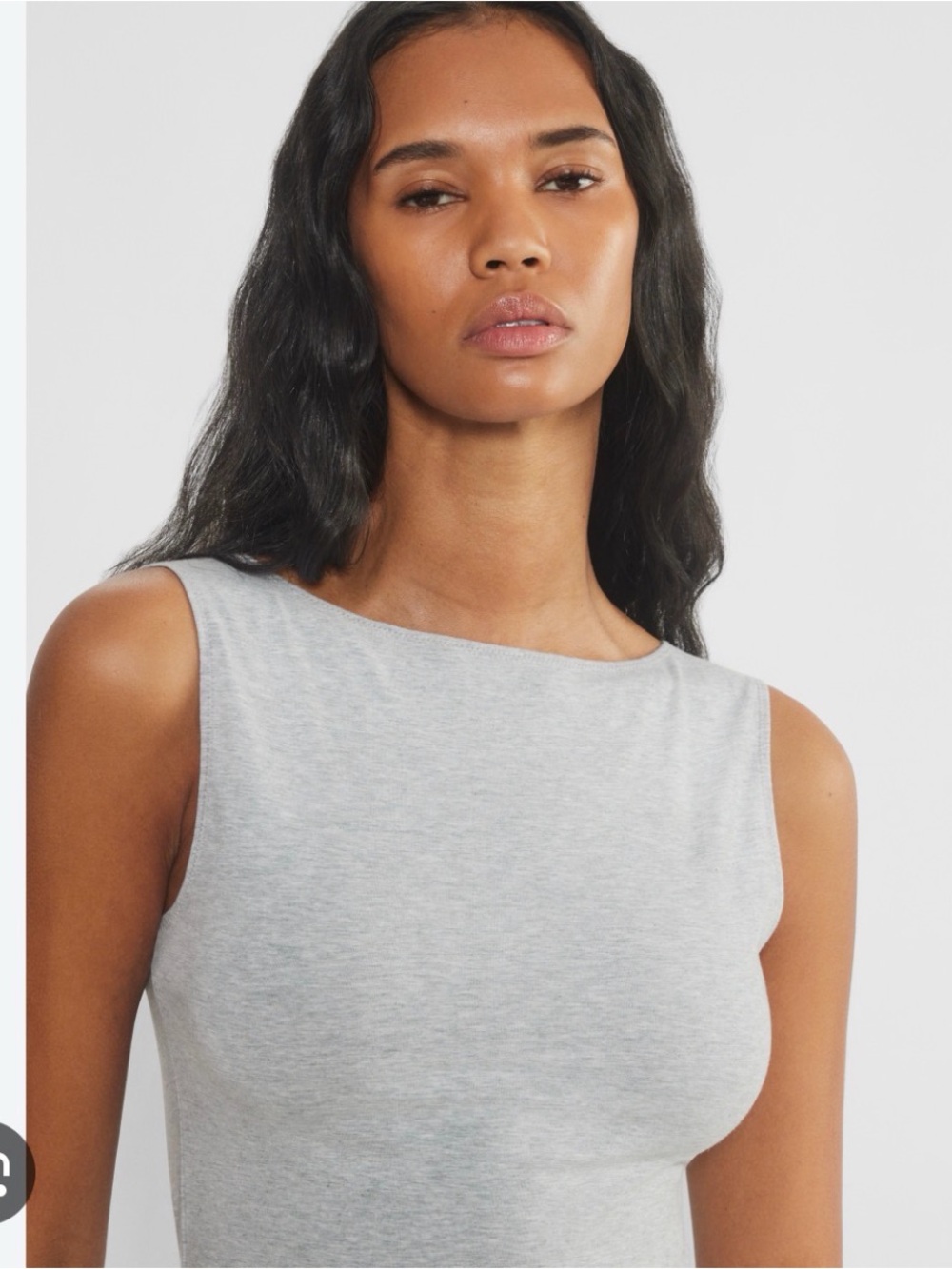 Aritzia Chill Filo Cotton Tank heather grey